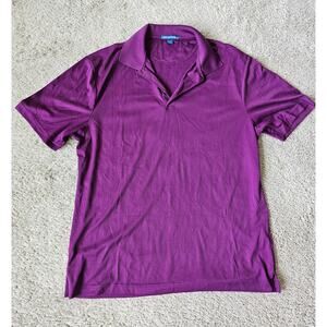 Port Authority Short Sleeve Purple Golf mens Shirt size Large Polyester